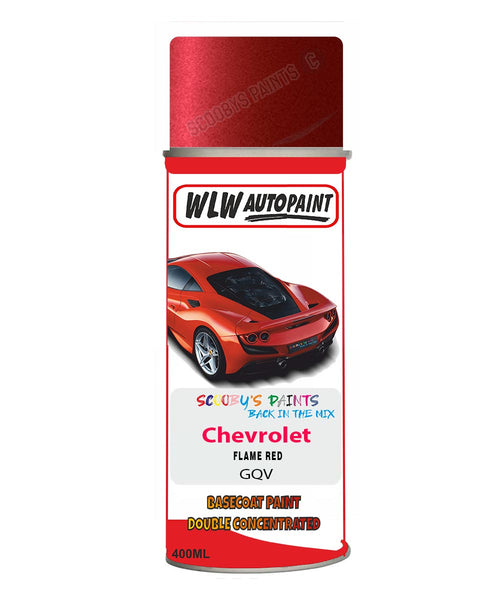 Chevrolet Flame Red Aerosol Spraypaint Code Gqv Basecoat Spray Paint