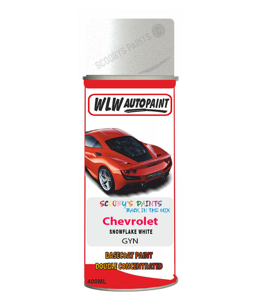 Chevrolet Snowflake White Aerosol Spraypaint Code Gyn Basecoat Spray Paint