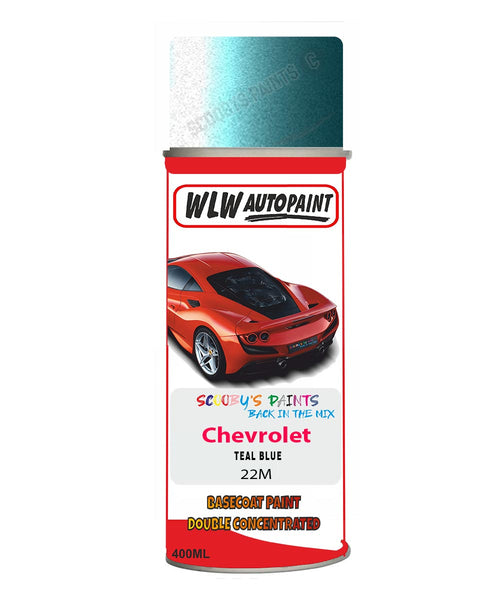 Chevrolet Teal Blue Aerosol Spraypaint Code 22M Basecoat Spray Paint