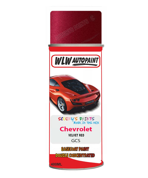Chevrolet Velvet Red Aerosol Spraypaint Code Gcs Basecoat Spray Paint