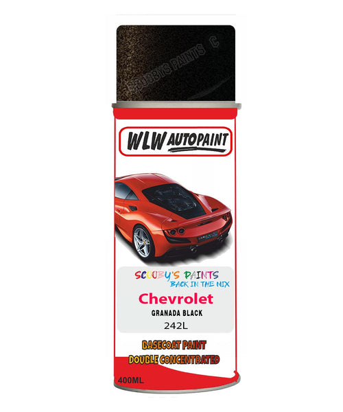 Chevrolet Granada Black Aerosol Spraypaint Code 242L Basecoat Spray Paint