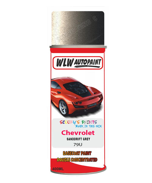 Chevrolet Sanddrift Grey Aerosol Spraypaint Code 79U Basecoat Spray Paint