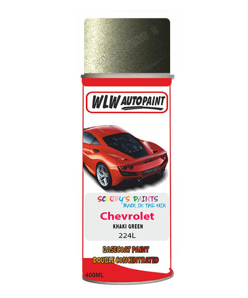 Chevrolet Khaki Green Aerosol Spraypaint Code 224L Basecoat Spray Paint