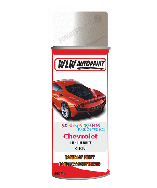 Chevrolet Lithium White Aerosol Spraypaint Code Gbn Basecoat Spray Paint