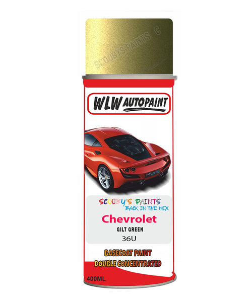 Chevrolet Gilt Green Aerosol Spraypaint Code 36U Basecoat Spray Paint