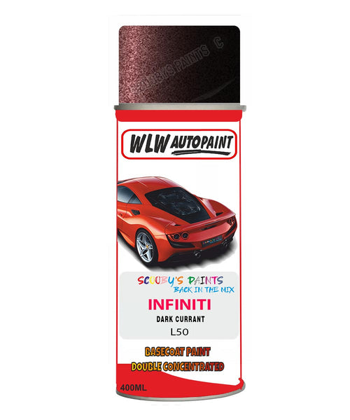 Infiniti Dark Currant Aerosol Spray Paint Code L50 Basecoat Aerosol Spray Paint