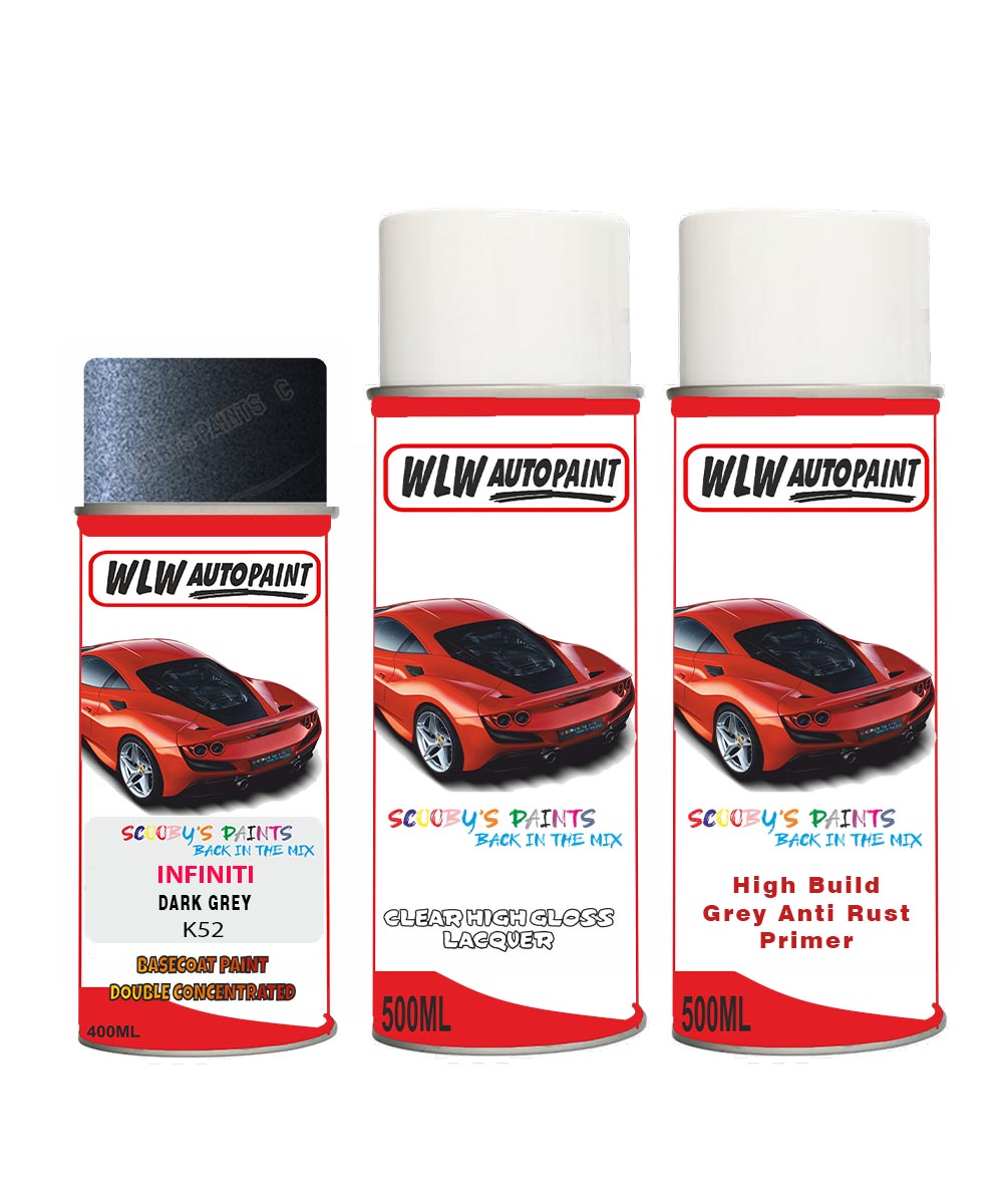 Aerosol Spray Paint For Infiniti G35 Dark Grey Paint Code K52 Silver-G ...