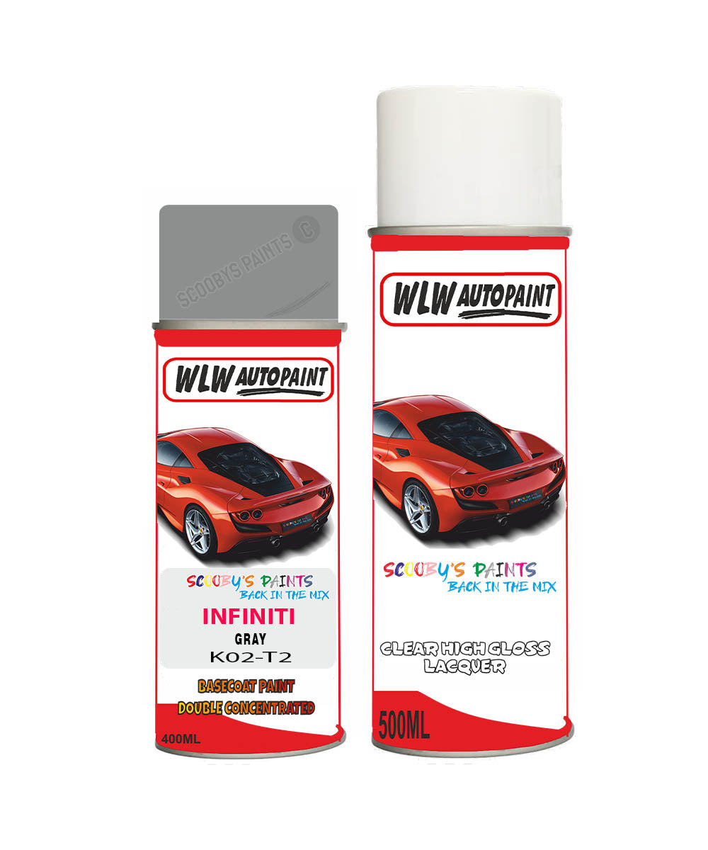 Kyo Infinity Paint Code Aerosol Spray Paint For Infiniti Q45 Gray Paint Code K02-T2 Silver-Gre ...