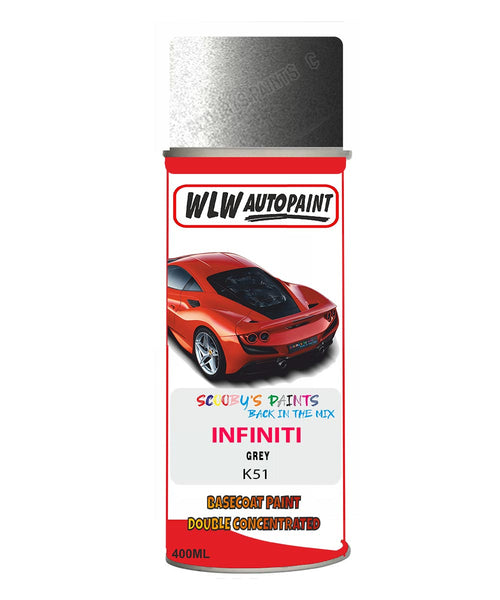Aerosol Spray Paint For Infiniti Ex35 Grey Paint Code K51 Silver-Grey ...