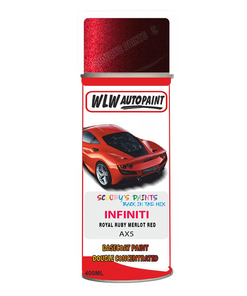 Infiniti Royal Ruby Merlot Red Aerosol Spray Paint Code Ax5 Basecoat Aerosol Spray Paint