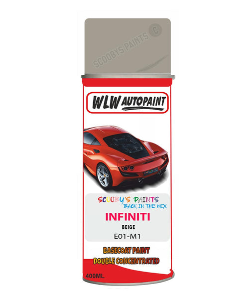 Infiniti Beige Aerosol Spray Paint Code E01-M1 Basecoat Aerosol Spray Paint