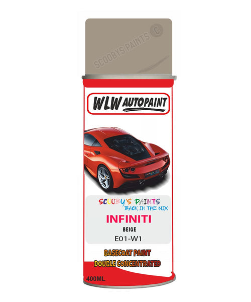 Infiniti Beige Aerosol Spray Paint Code E01-W1 Basecoat Aerosol Spray Paint