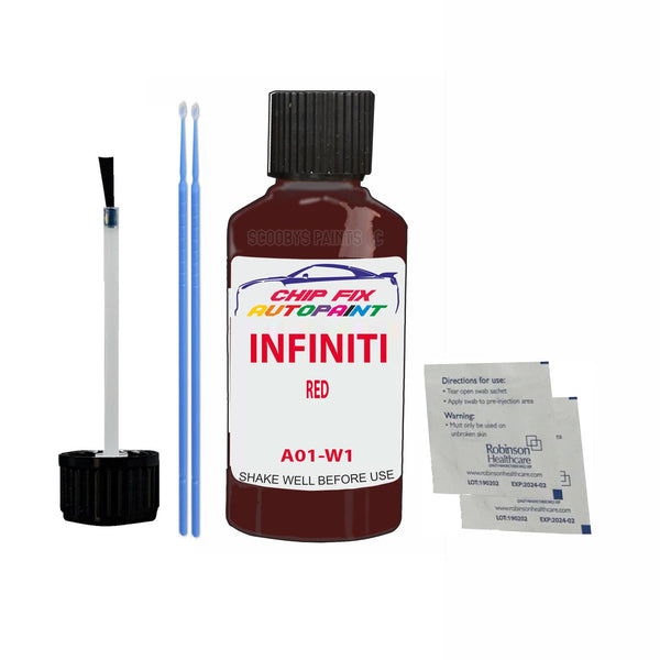 Infiniti All Models Red Touch Up Paint Code A01-W1