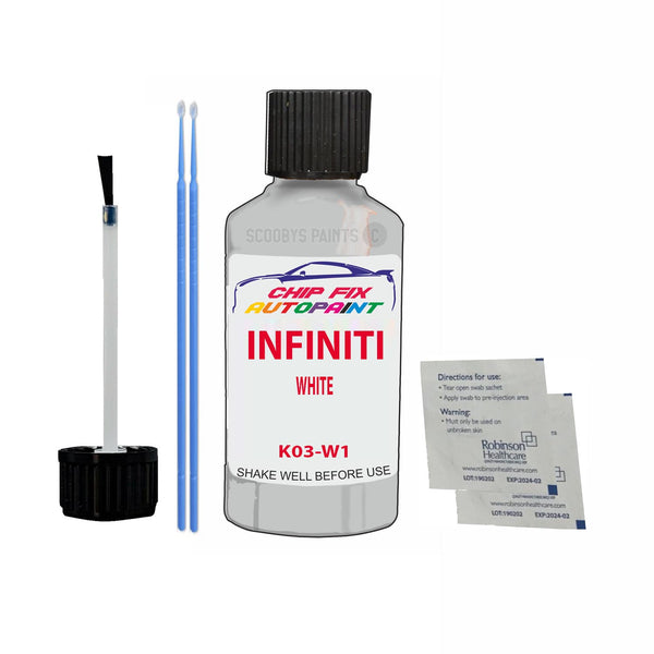 Infiniti All Models White Touch Up Paint Code K03-W1