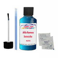 Alfa Romeo Electronica Blue Touch Up Paint Code 425C Scratch Repair Kit