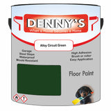 Denny's Floor Paint For Sheds Colour- Alloy Circuit Green - Durable Anti-Slip Weatherproof
