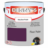 Denny's Floor Paint For Sheds Colour- Alloy Dyno Purple - Durable Anti-Slip Weatherproof