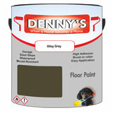 Denny's Floor Paint For Garages Colour- Alloy Grey - Oilproof Tyre-Tough Hardwearing