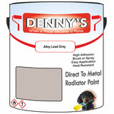 Denny's High Temp Paint For Pipes Colour- Alloy Lead Grey - Heatproof Corrosionguard Durable
