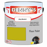 Denny's Floor Paint For Sheds Colour- Alloy Mustard - Durable Anti-Slip Weatherproof