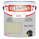 Denny's Floor Paint For Sheds Colour- Alloy Olive - Durable Anti-Slip Weatherproof