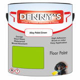 Denny's Floor Paint For Sheds Colour- Alloy Pallet Green - Durable Anti-Slip Weatherproof