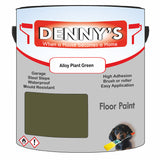 Denny's Floor Paint For Sheds Colour- Alloy Plant Green - Durable Anti-Slip Weatherproof
