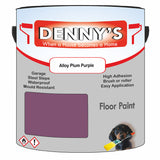 Denny's Floor Paint For Sheds Colour- Alloy Plum Purple - Durable Anti-Slip Weatherproof