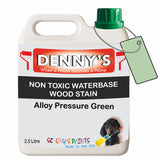 Denny's Stain Paint For Sheds Colour- Alloy Pressure Green - Weatherproof Uv-Safe Nourish