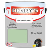 Denny's Floor Paint For Sheds Colour- Alloy Pressure Green - Durable Anti-Slip Weatherproof