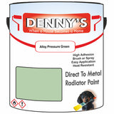 Denny's High Temp Paint For Grilles Colour- Alloy Pressure Green - Heatproof Rustguard Durable
