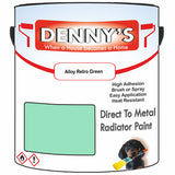 Denny's High Temp Paint For Boilers Colour- Alloy Retro Green - Heatproof Anti-Rust Longlife