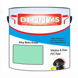 Denny's Plastic Paint For Doors Colour- Alloy Retro Green - Scuffproof Wipeable Durable
