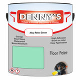 Denny's Floor Paint For Sheds Colour- Alloy Retro Green - Durable Anti-Slip Weatherproof