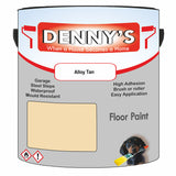 Denny's Floor Paint For Garages Colour- Alloy Tan - Oilproof Tyre-Tough Hardwearing