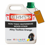 Denny's Stain Paint For Decking Colour- Alloy Toolbox Orange - Anti-Slip Weatherproof Nourish