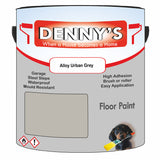 Denny's Floor Paint For Sheds Colour- Alloy Urban Grey - Durable Anti-Slip Weatherproof