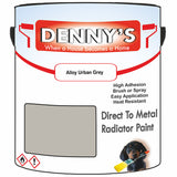 Denny's High Temp Paint For Boilers Colour- Alloy Urban Grey - Heatproof Anti-Rust Longlife