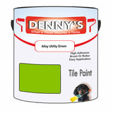 Denny's Tile Paint For Commercial Areas Colour- Alloy Utility Green - High-Traffic Durable Easy-Clean
