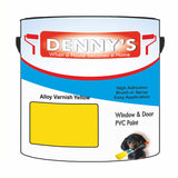 Denny's Plastic Paint For Doors Colour- Alloy Varnish Yellow - Scuffproof Wipeable Durable