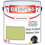 Denny's High Temp Paint For Pipes Colour- Alloy Verdant Green - Heatproof Corrosionguard Durable