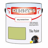 Denny's Tile Paint For Commercial Areas Colour- Alloy Verdant Green - High-Traffic Durable Easy-Clean
