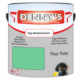Denny's Floor Paint For Sheds Colour- Alloy Workshop Green - Durable Anti-Slip Weatherproof