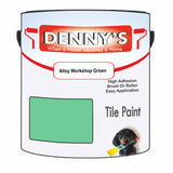 Denny's Tile Paint For Commercial Areas Colour- Alloy Workshop Green - High-Traffic Durable Easy-Clean