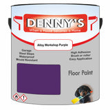 Denny's Floor Paint For Sheds Colour- Alloy Workshop Purple - Durable Anti-Slip Weatherproof