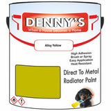 Denny's High Temp Paint For Stoves Colour- Alloy Yellow - Heatproof Soot-Resistant Durable