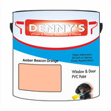Denny's Plastic Paint For Doors Colour- Amber Beacon Orange - Scuffproof Wipeable Durable