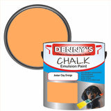Denny's Chalk Paint For Walls Colour- Amber Clay Orange - Matte Wipe-Clean Coverage
