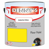 Denny's Floor Paint For Sheds Colour- Amberline Yellow - Durable Anti-Slip Weatherproof