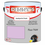 Denny's Floor Paint For Sheds Colour- Amethyst Arc Purple - Durable Anti-Slip Weatherproof